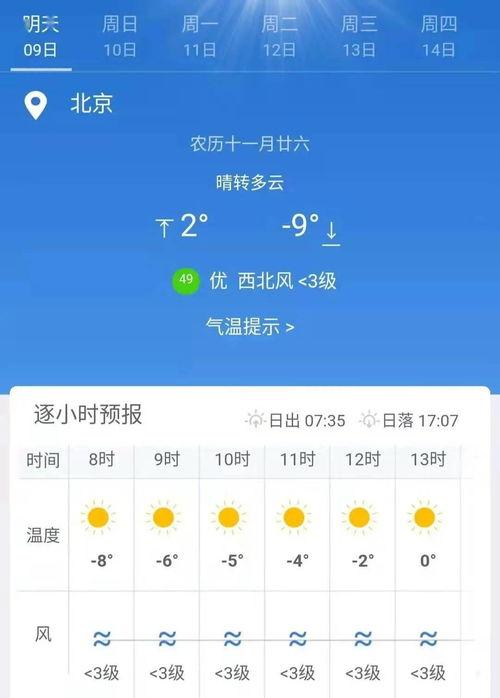 北京最新天气预报概览