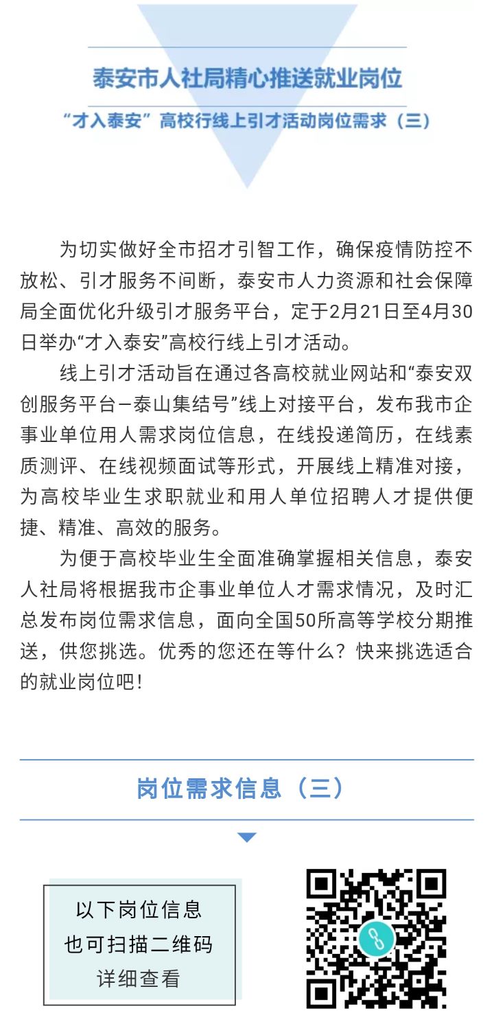 泰山区人力资源和社会保障局最新招聘全面解析